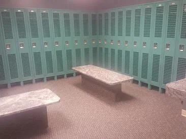 Clean locker room at HFH gym in Waupaca, WI