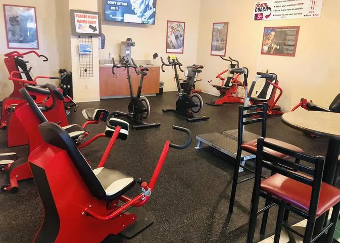 Hydraulic circuit resistance machines in the express workout area at HFH gym in Waupaca, WI
