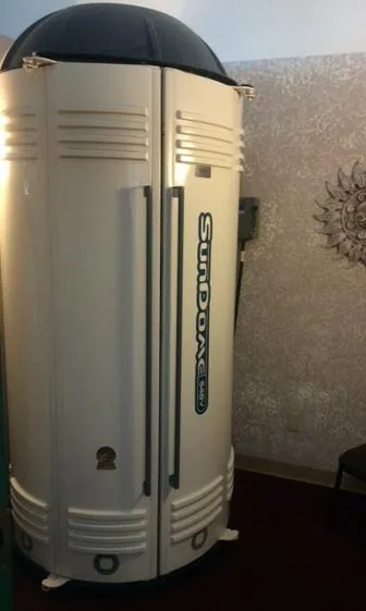 Stand-up tanning booth at HFH gym in Waupaca, WI
